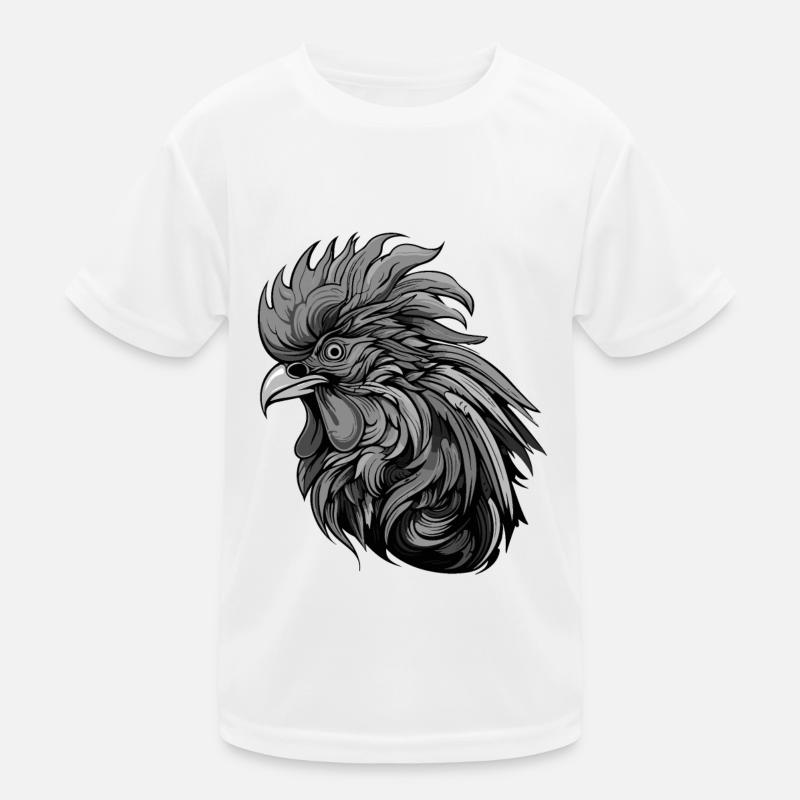 Portrait de coq T-shirt sport Enfant