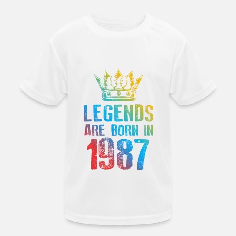 1987 legends born in Kinder Funktions-T-Shirt