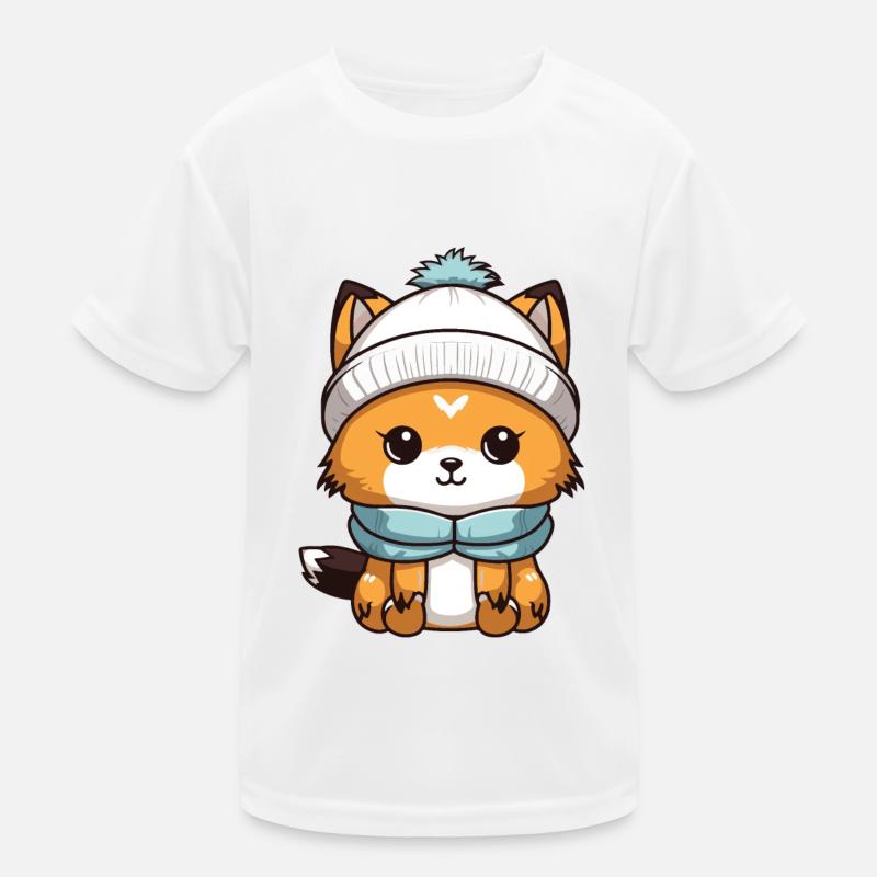 Fox Winter Comic Kids Functional T-Shirt