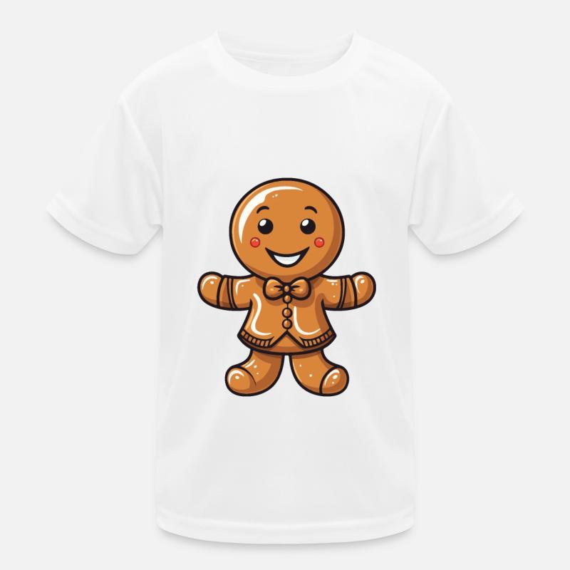 Gingerbread Christmas Biscuit Baking Kids Functional T-Shirt