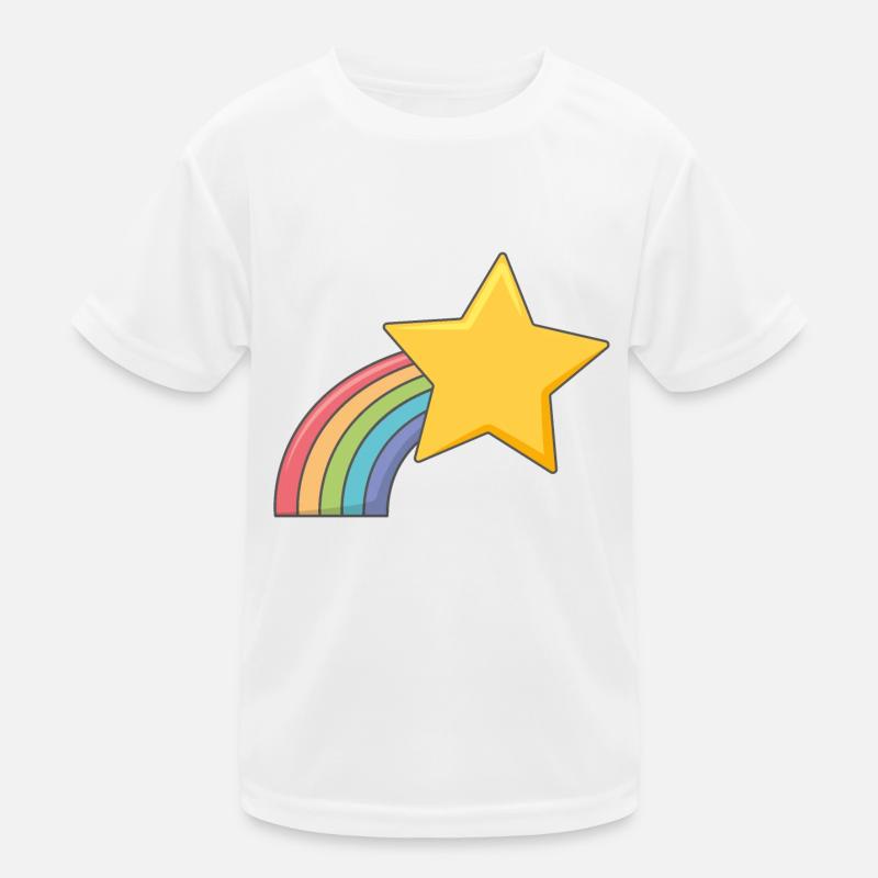 Sternschnuppe Regenbogen Kinder Funktions-T-Shirt