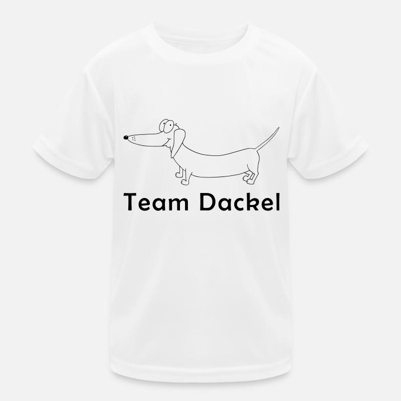 Team Dackel Umriss Dackel Vektor Kinder Funktions-T-Shirt