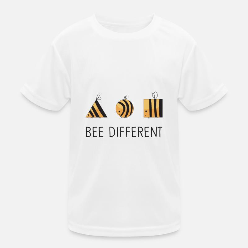 Bee Different - Sei anders mit lustigen Bienen - Kinder Funktions-T-Shirt - Weiß