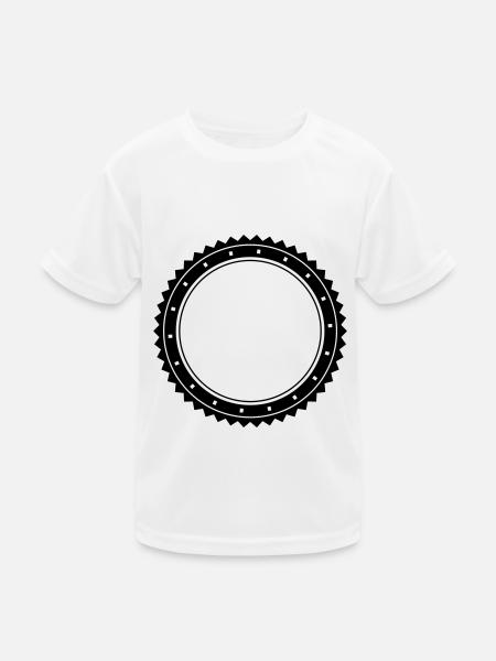 kreis emblem - Kinder Funktions-T-Shirt - Weiß - Vorne