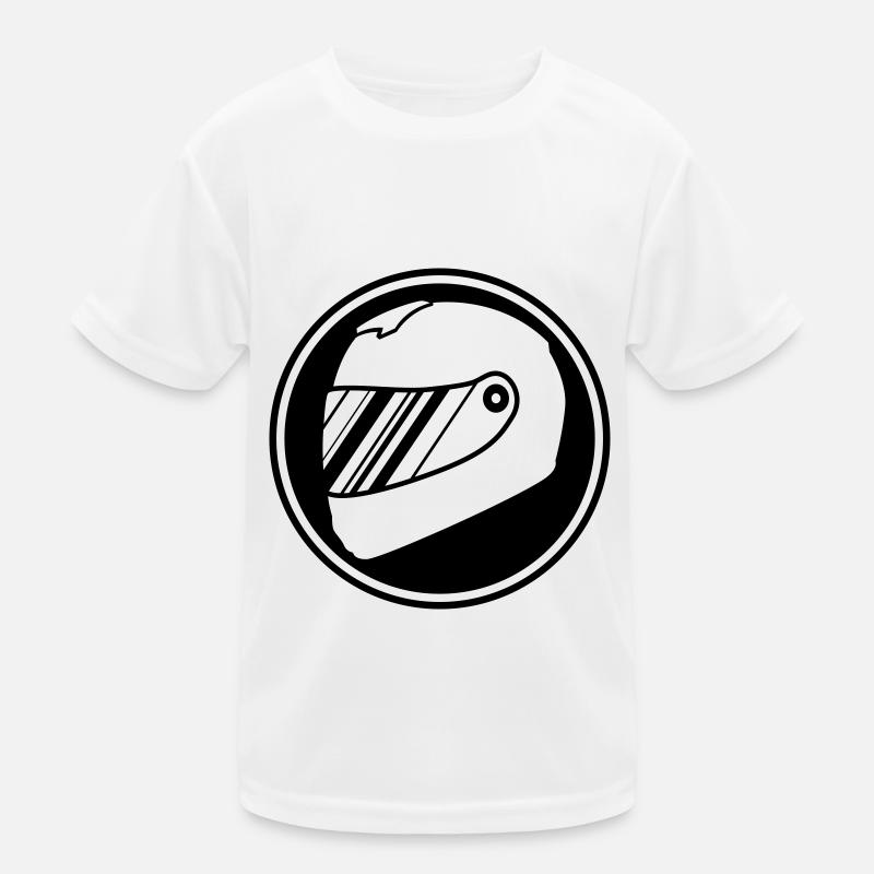 Rennfahrer helm racing Kinder Funktions-T-Shirt
