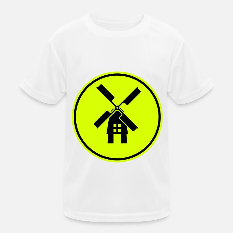 Windmühle Ivon Silhouette Kinder Funktions-T-Shirt
