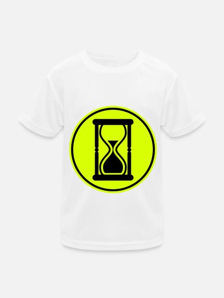 Sanduhr Symbol - Kinder Funktions-T-Shirt - Weiß - Vorne