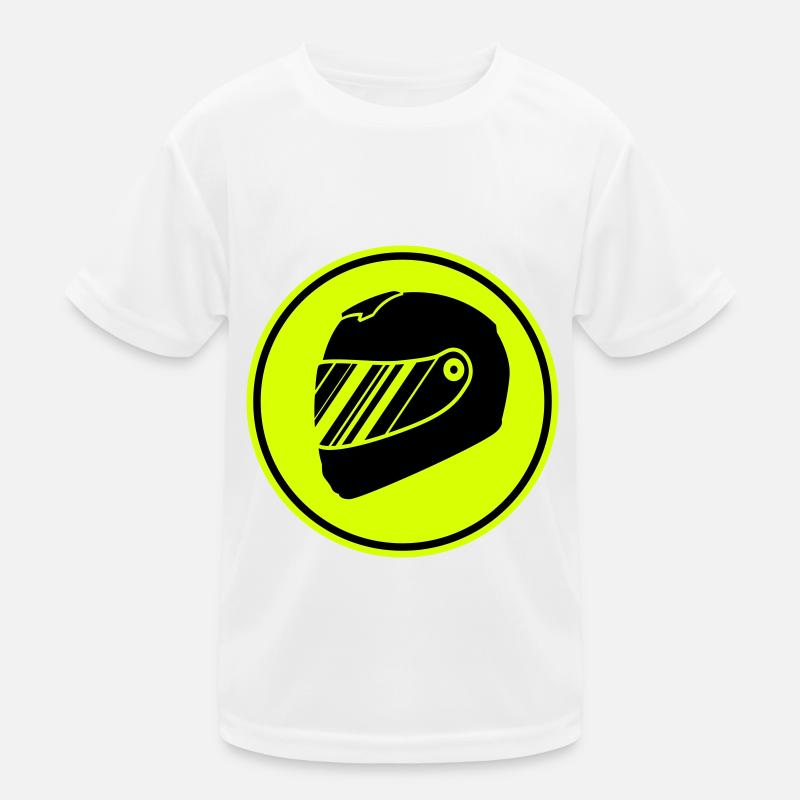 Rennfahrer helm racing Kinder Funktions-T-Shirt