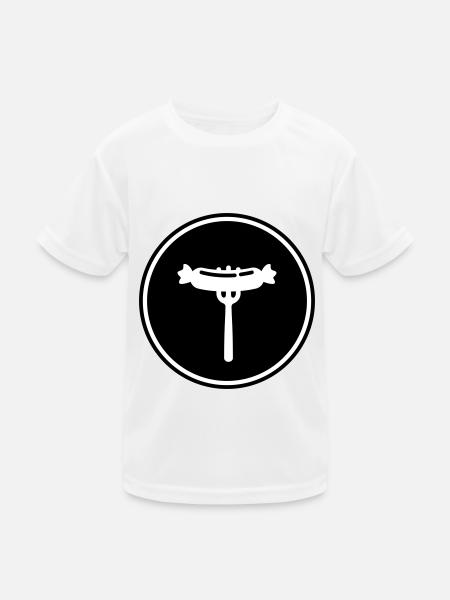 Bratwurst meat icon - Kids Functional T-Shirt - white - Front