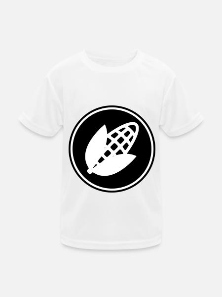 Mais symbol - Kinder Funktions-T-Shirt - Weiß - Vorne