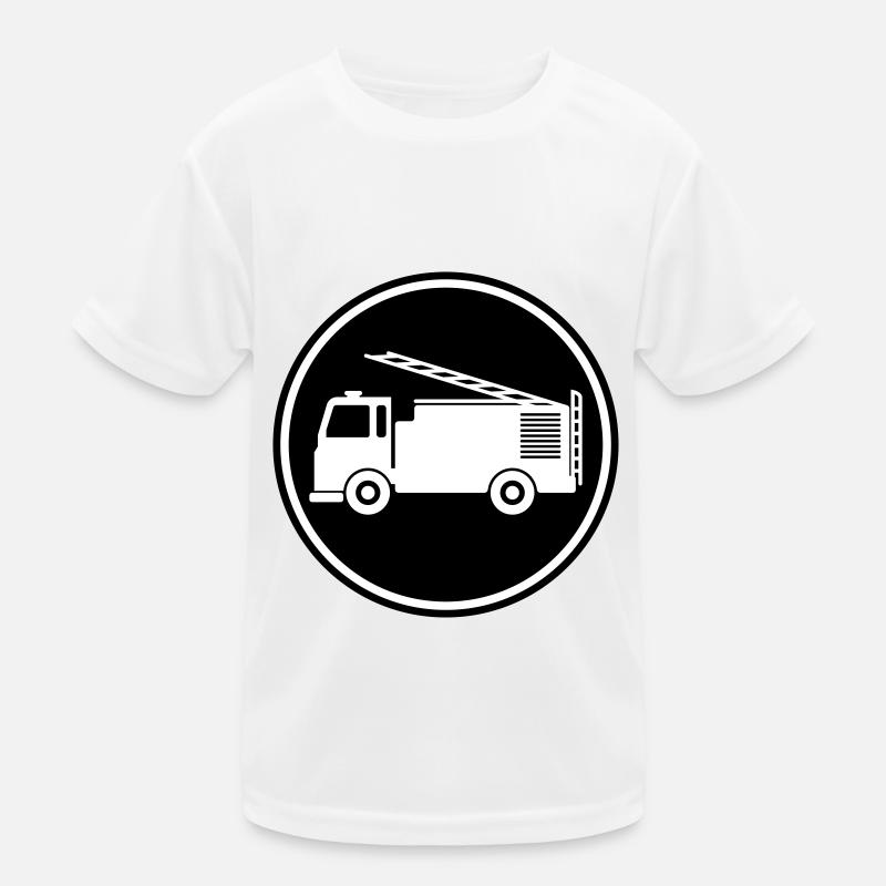 Feuerwehrauto Kinder Funktions-T-Shirt