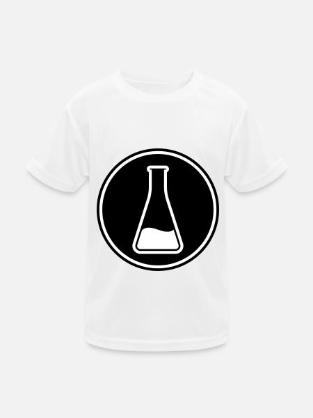 Test Tube Icon - Kids Functional T-Shirt - white - Front