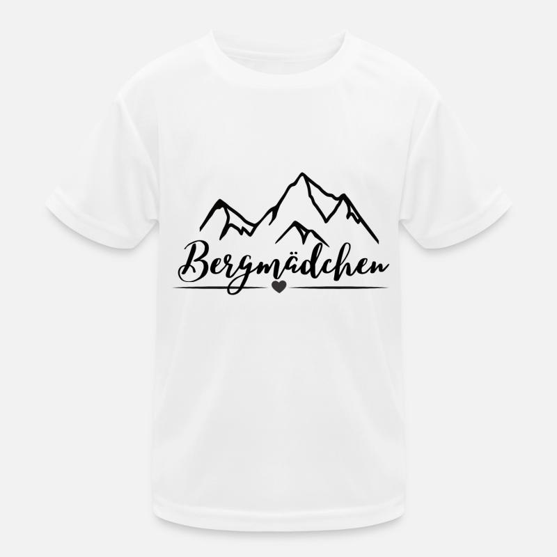 Bergmädchen - Kinder Funktions-T-Shirt - Weiß