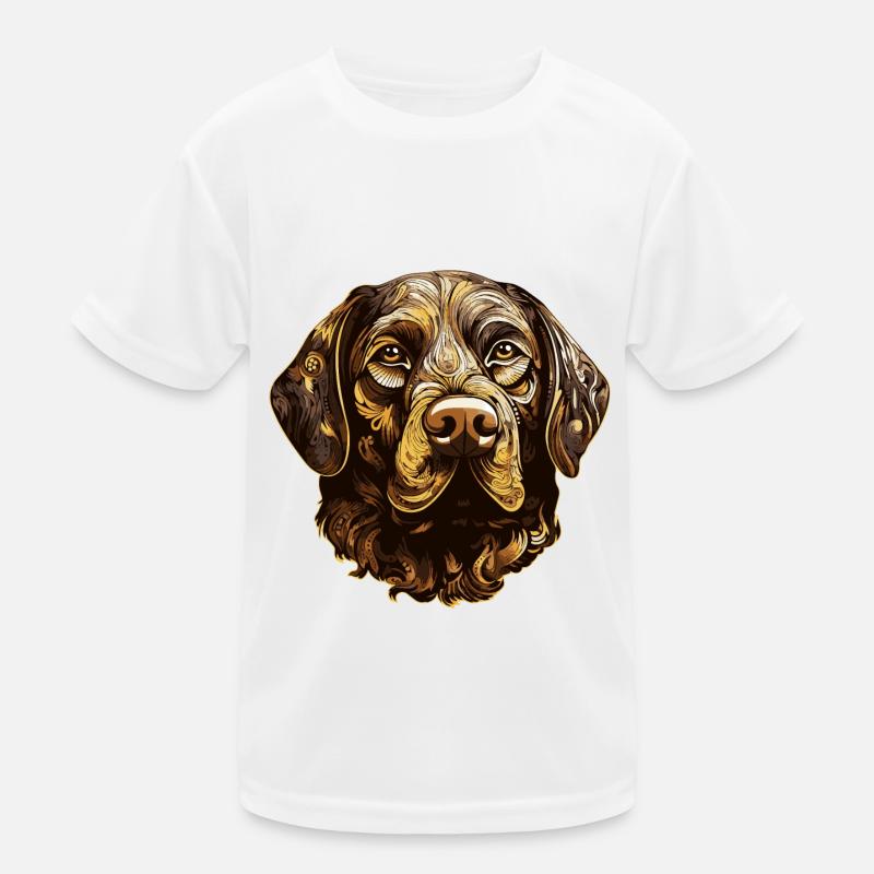 Labrador Hund Kopf Tier Kinder Funktions-T-Shirt