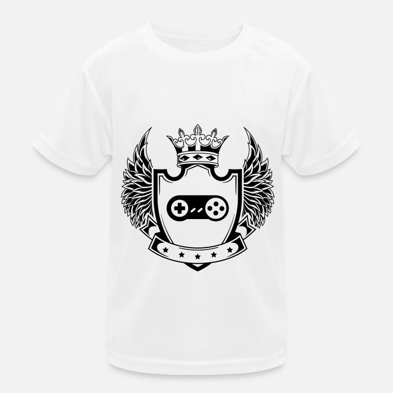 Gamepad Wappen Gamer Kinder Funktions-T-Shirt