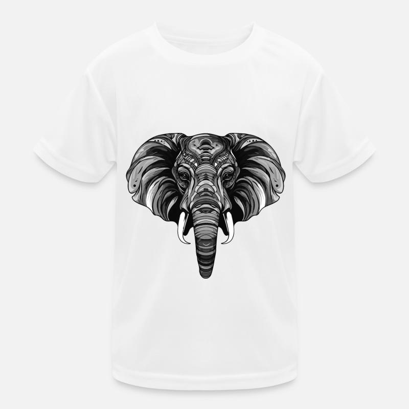 Elefant Portrait Kinder Funktions-T-Shirt