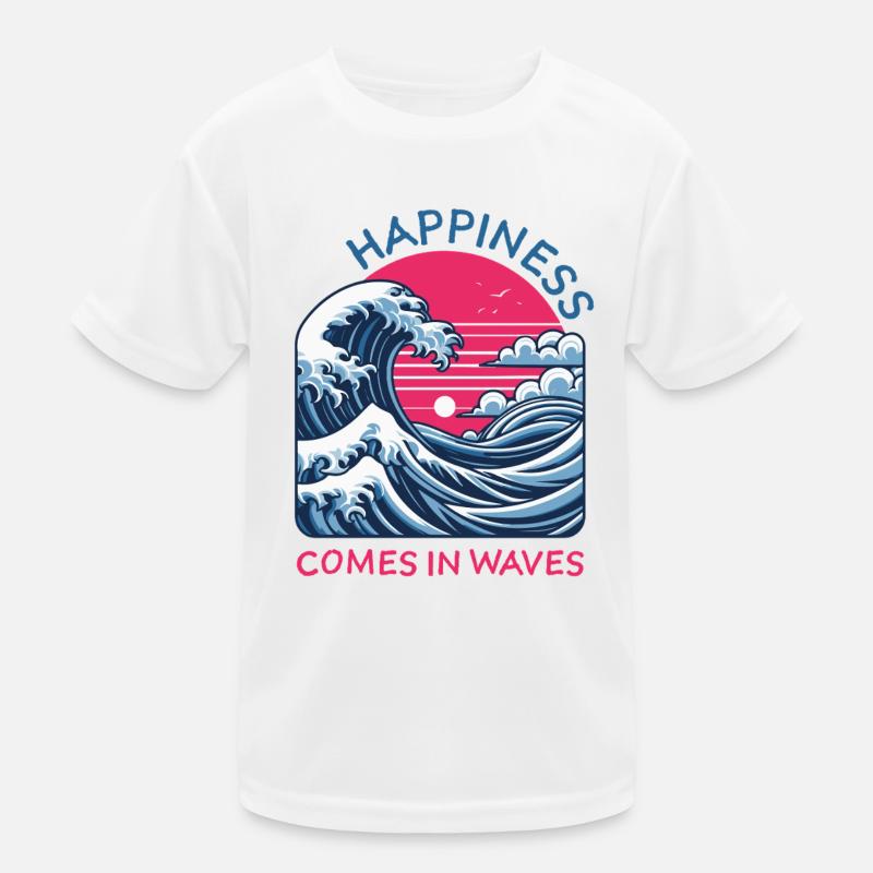 Dire que « le bonheur vient par vagues » Karma Balance T-shirt sport Enfant