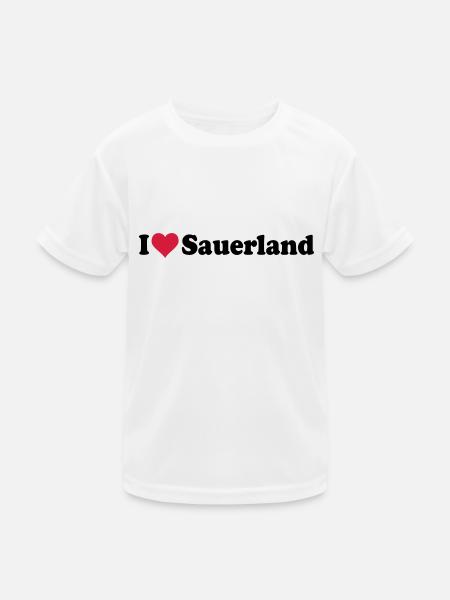 I love Sauerland - Kinder Funktions-T-Shirt - Weiß