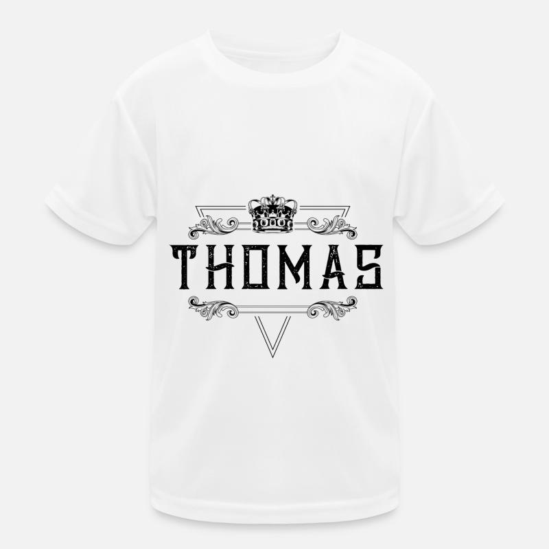 Thomas Name - Kinder Funktions-T-Shirt - Weiß