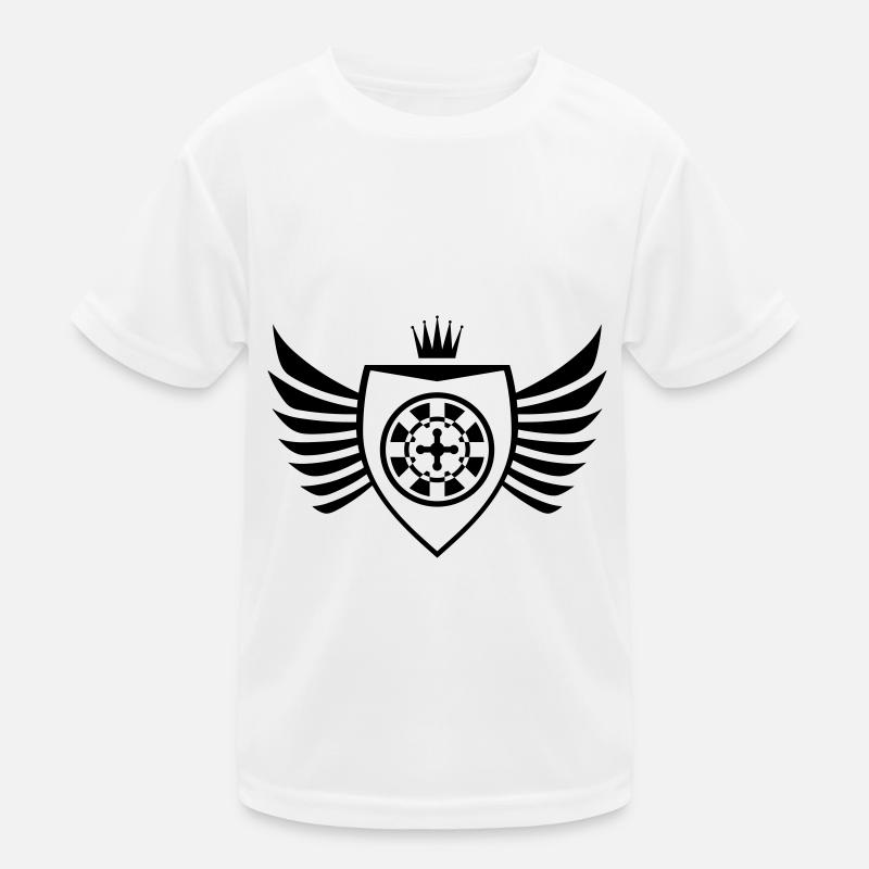 Roulette Casino Shield Kids Functional T-Shirt
