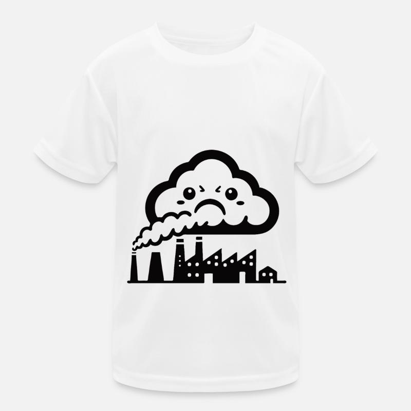 Kohlendioxid CO₂ – Lustige Rauchwolke Comic Design Kinder Funktions-T-Shirt