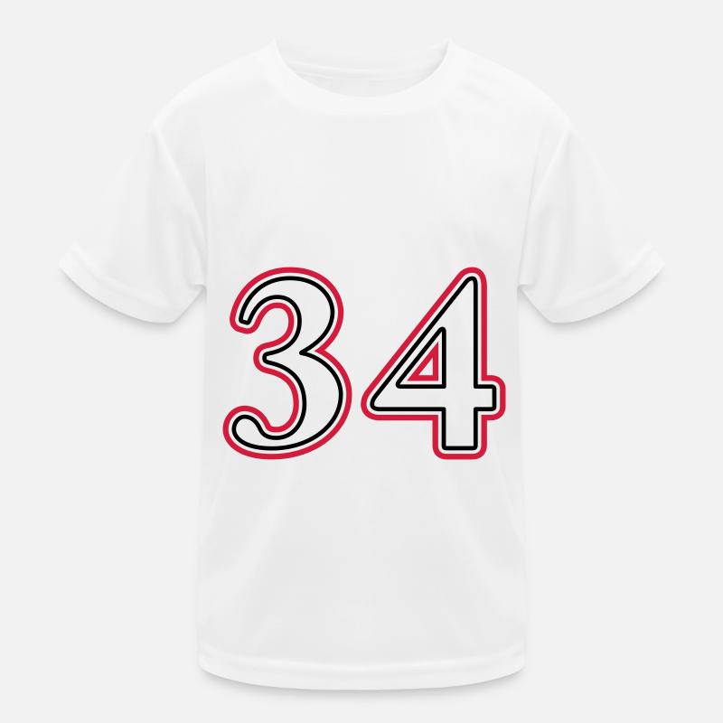 34 Number number Kids Functional T-Shirt