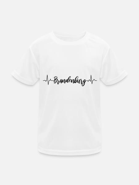 EKG Brandenburg - Kinder Funktions-T-Shirt - Weiß - Vorne