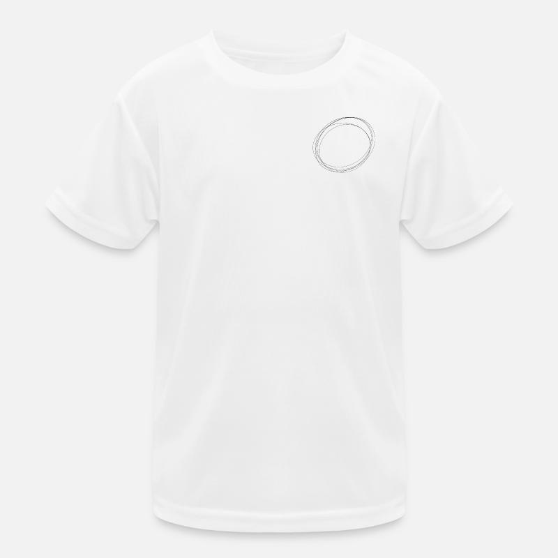 Geometric Circle – Modern Shape Motif - Kids Functional T-Shirt - white