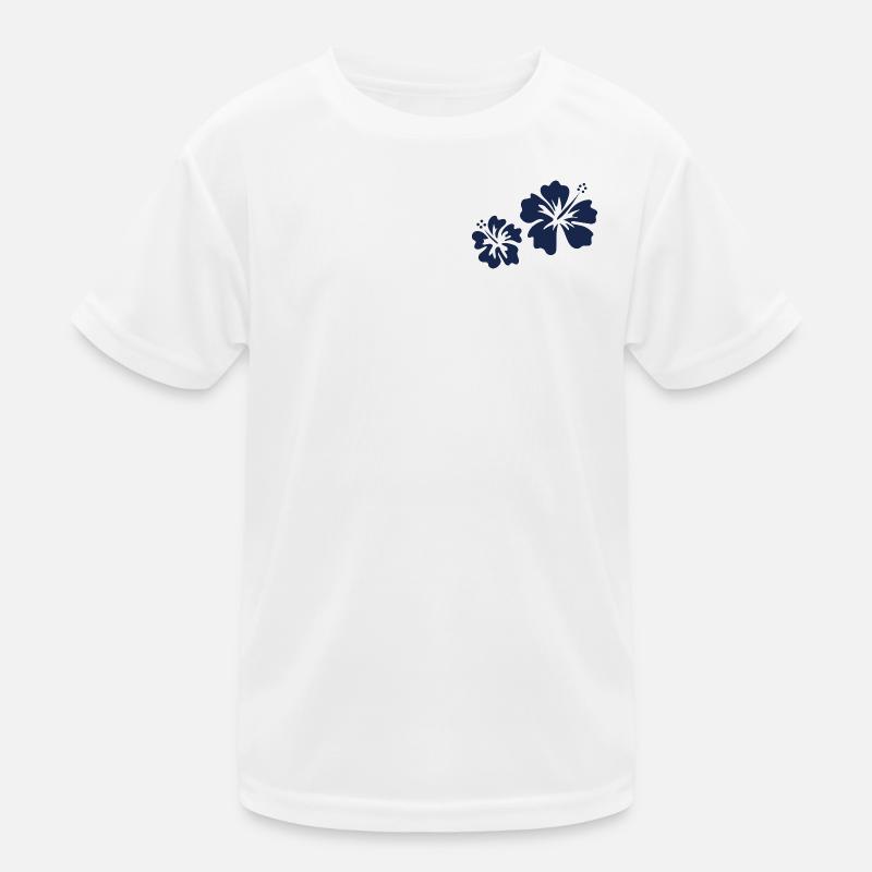 Blauer Hibiskus Kinder Funktions-T-Shirt