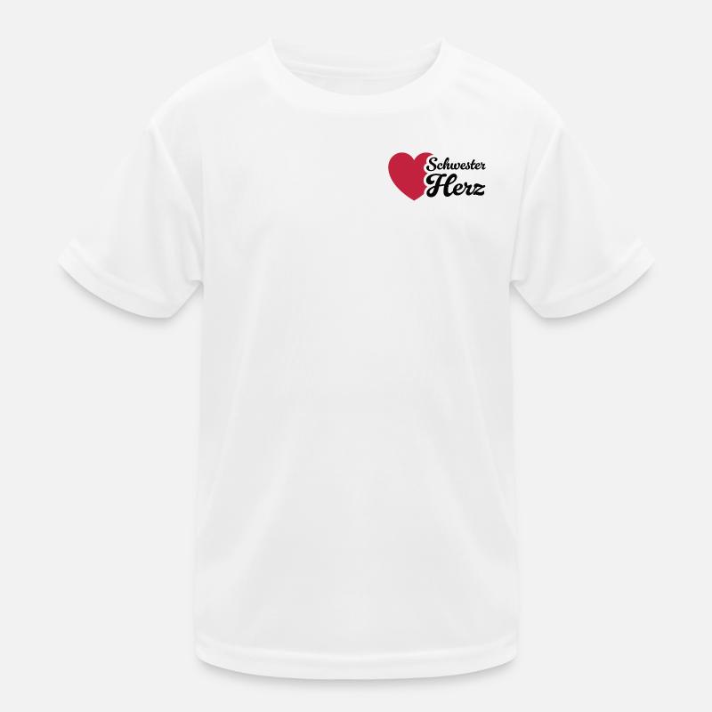 Herz Schwester Design mit Liebe Kinder Funktions-T-Shirt