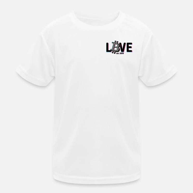 Bitcoin Love Kinder Funktions-T-Shirt