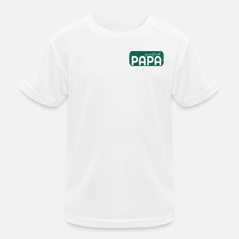 Zweifach Vater Papa Kinder Funktions-T-Shirt