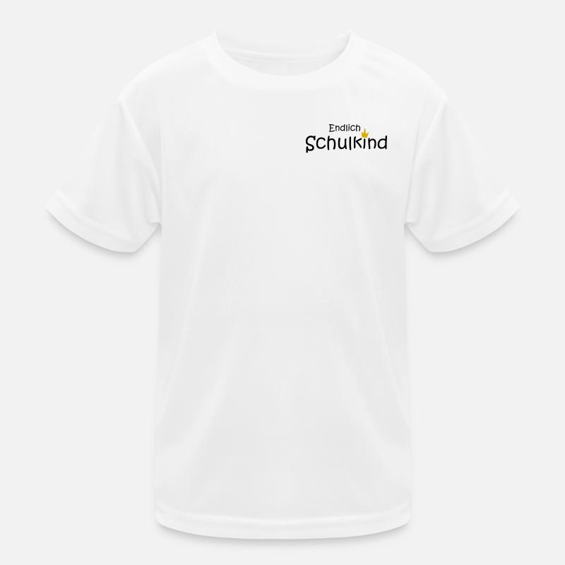 endlich Schulkind Kinder Funktions-T-Shirt