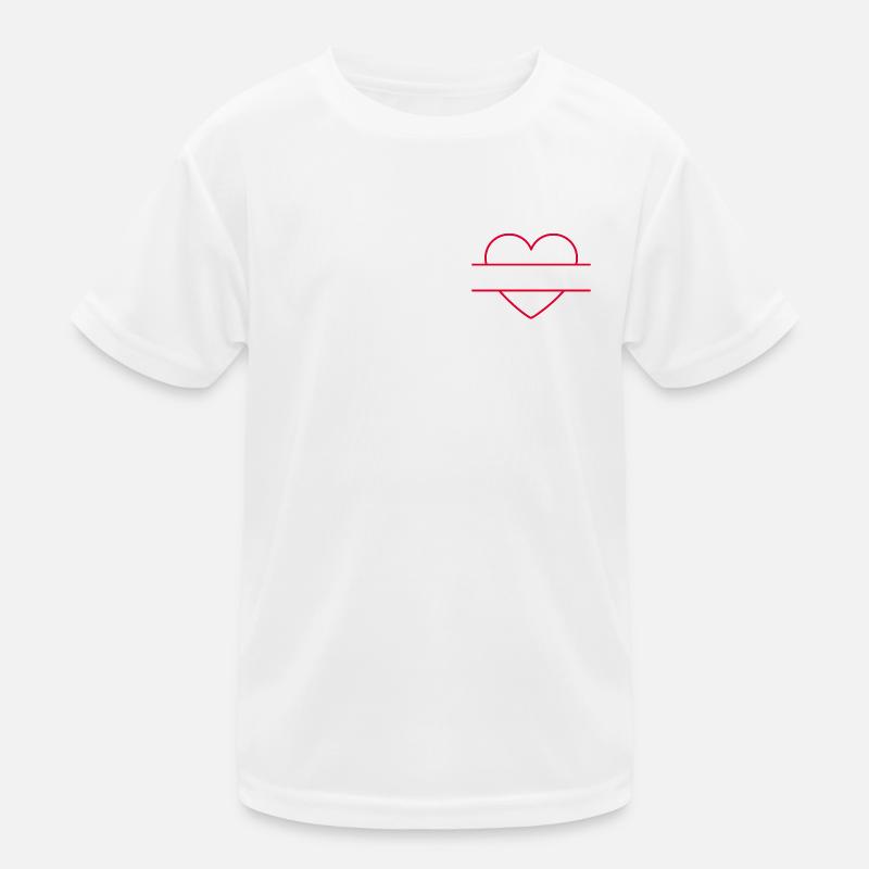 Heart can be personalized - Kids Functional T-Shirt - white
