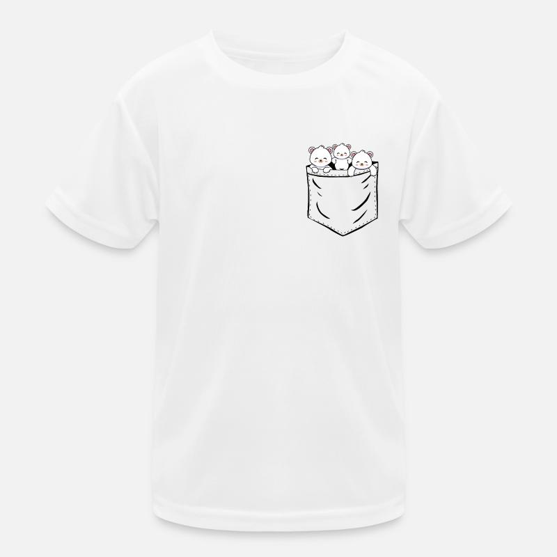 cute polar bears polar bears in pocket chest pocket Kids Functional T-Shirt