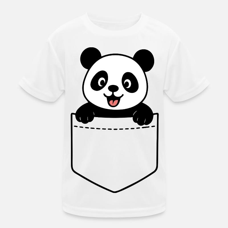 Fröhlicher Panda Kinder Funktions-T-Shirt