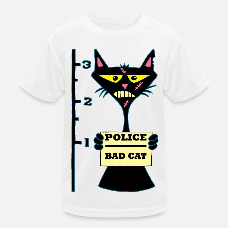 Abschaum-Katze - Kinder Funktions-T-Shirt - Weiß