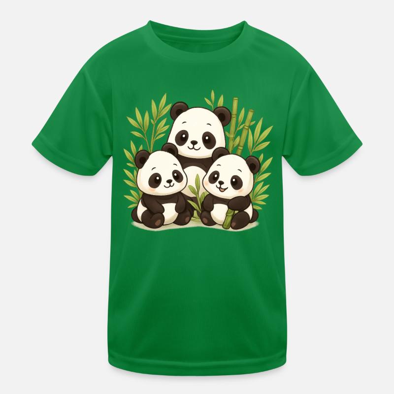 Forêt de Bambous Panda Mignon T-shirt sport Enfant