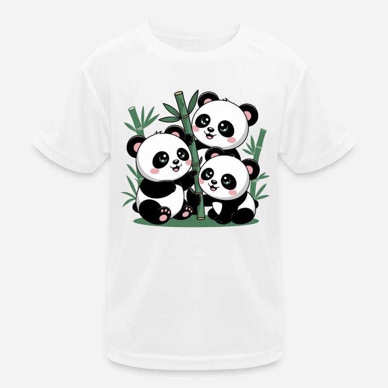 Forêt de Bambous Panda Mignon T-shirt sport Enfant