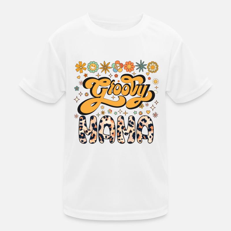 Süße Blumenmama, Groovy Mama, Muttertag, Mama Kinder Funktions-T-Shirt