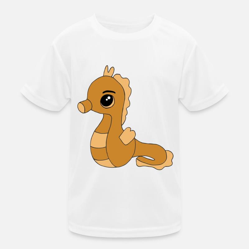 Knuffiges Seepferdchen Kinder Funktions-T-Shirt
