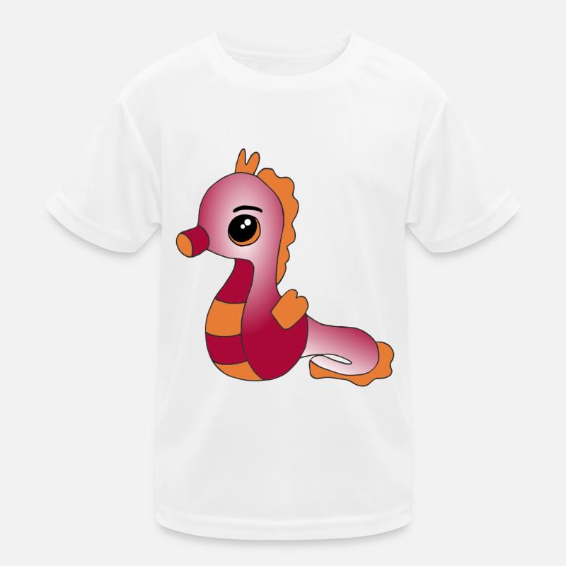 Knuffiges Seepferdchen Kinder Funktions-T-Shirt