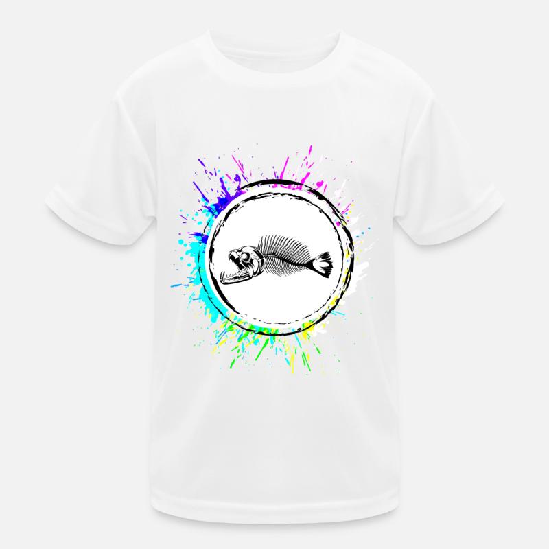 Piranha Bone Fish Kids Functional T-Shirt