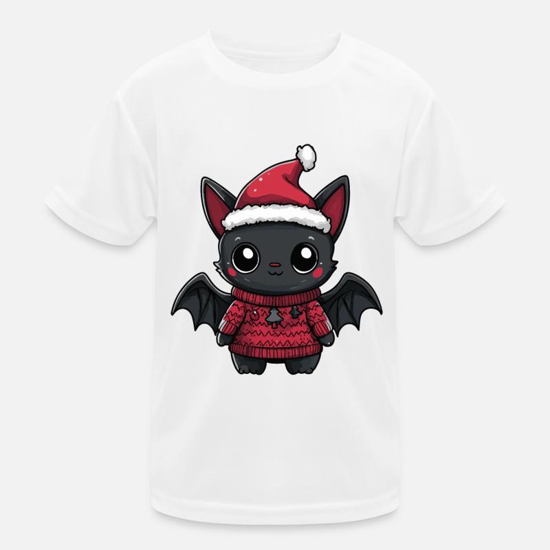 Fledermaus Weihnachten Kinder Funktions-T-Shirt