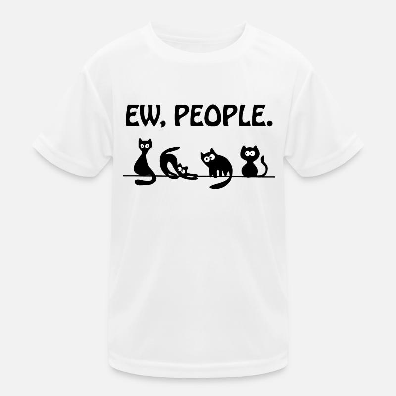 EW People Black Cats Funny Cat Kids Functional T-Shirt