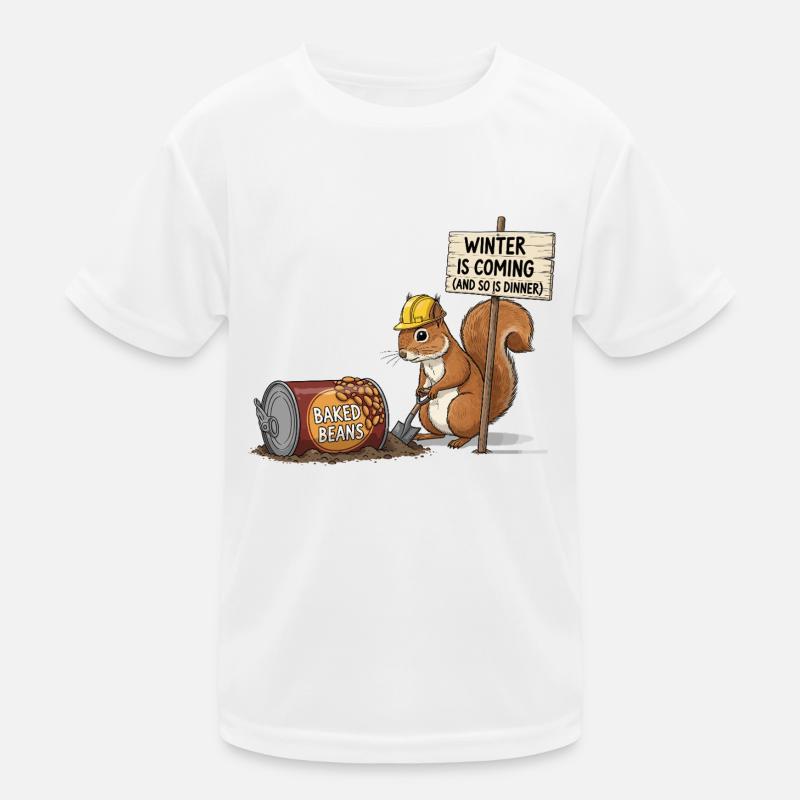 Cooles Eichhörnchen - Kinder Funktions-T-Shirt - Weiß