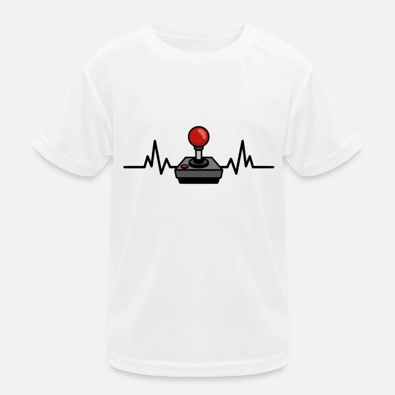 Gaming Heartbeat Controller Game Kids Functional T-Shirt