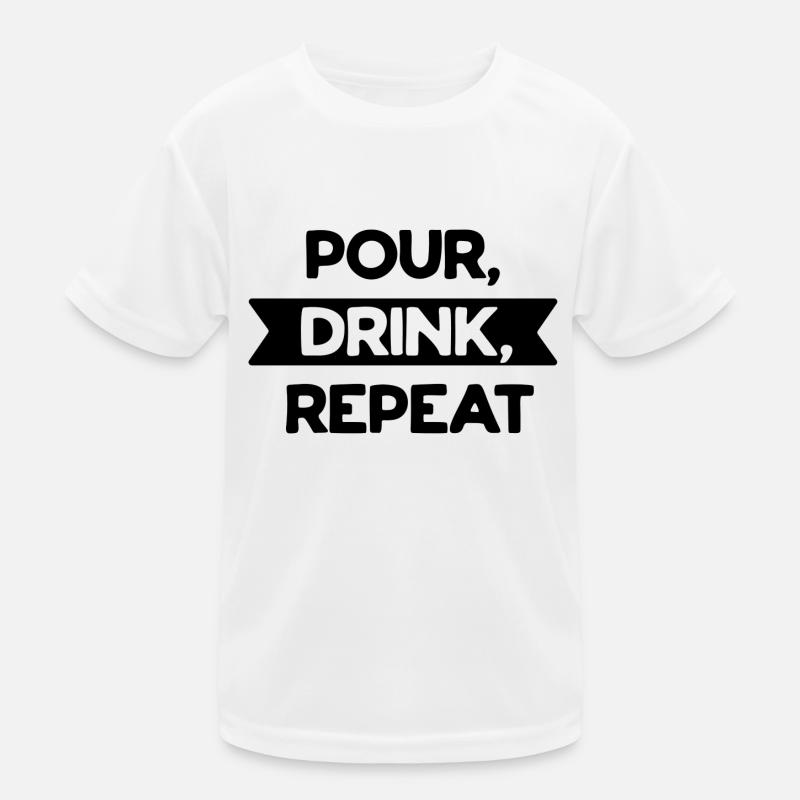 Pour drink repeat Kids Functional T-Shirt