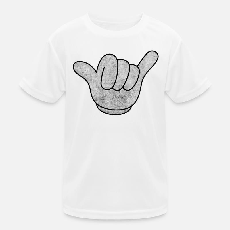 Shaka signe main motocross descente vague de surf T-shirt sport Enfant