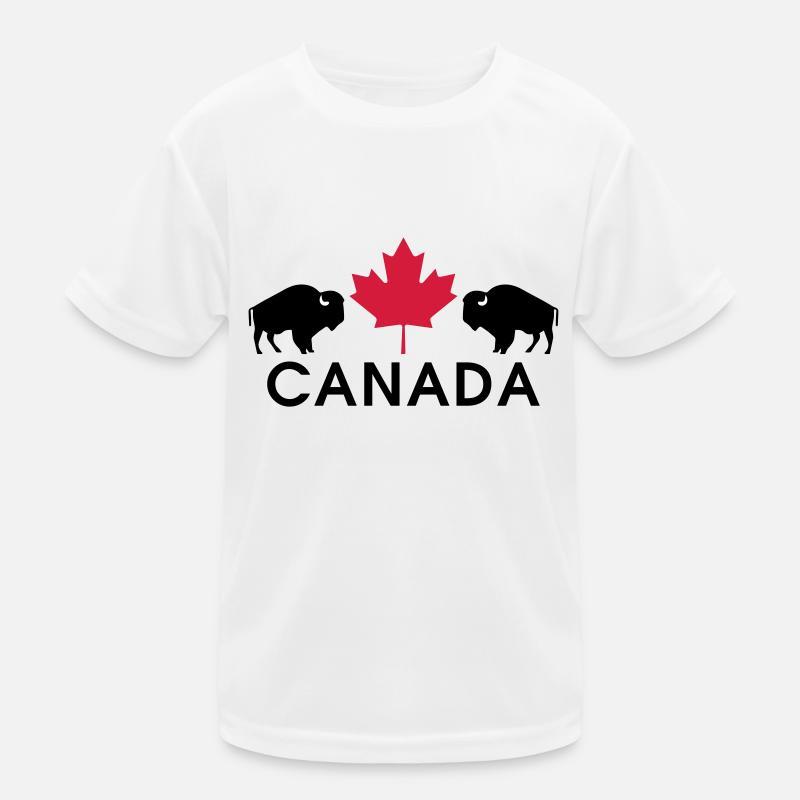 Canada Maple Bison Kids Functional T-Shirt
